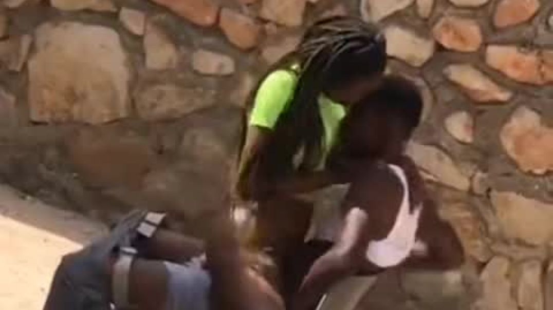 ⁣Fucking outside  on the chair