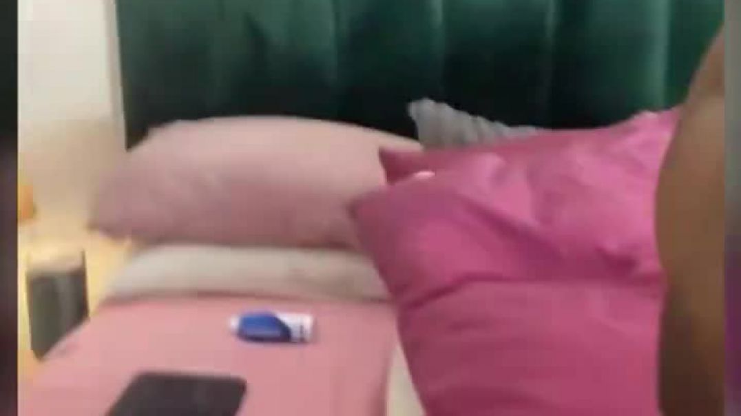 ⁣She rides big dildo